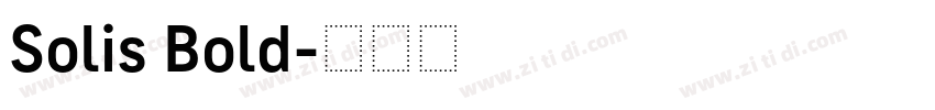 Solis Bold字体转换